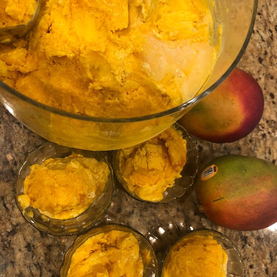 Creamy Mango Banana Avocado Ice Cream