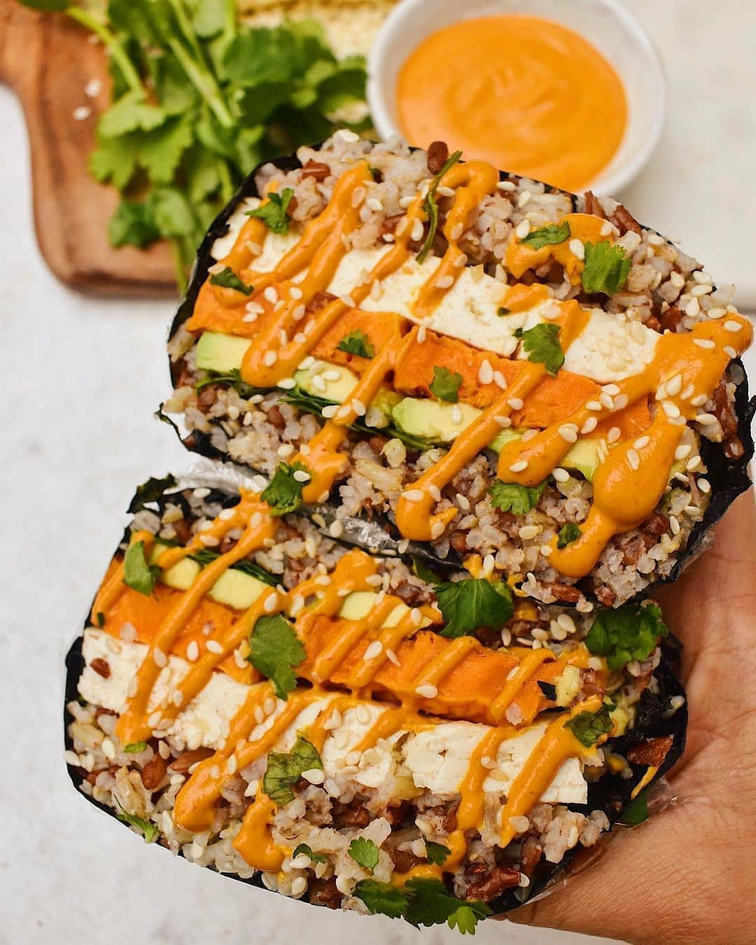 Vegan Sushi Sandwich with Chipotle Mayo
