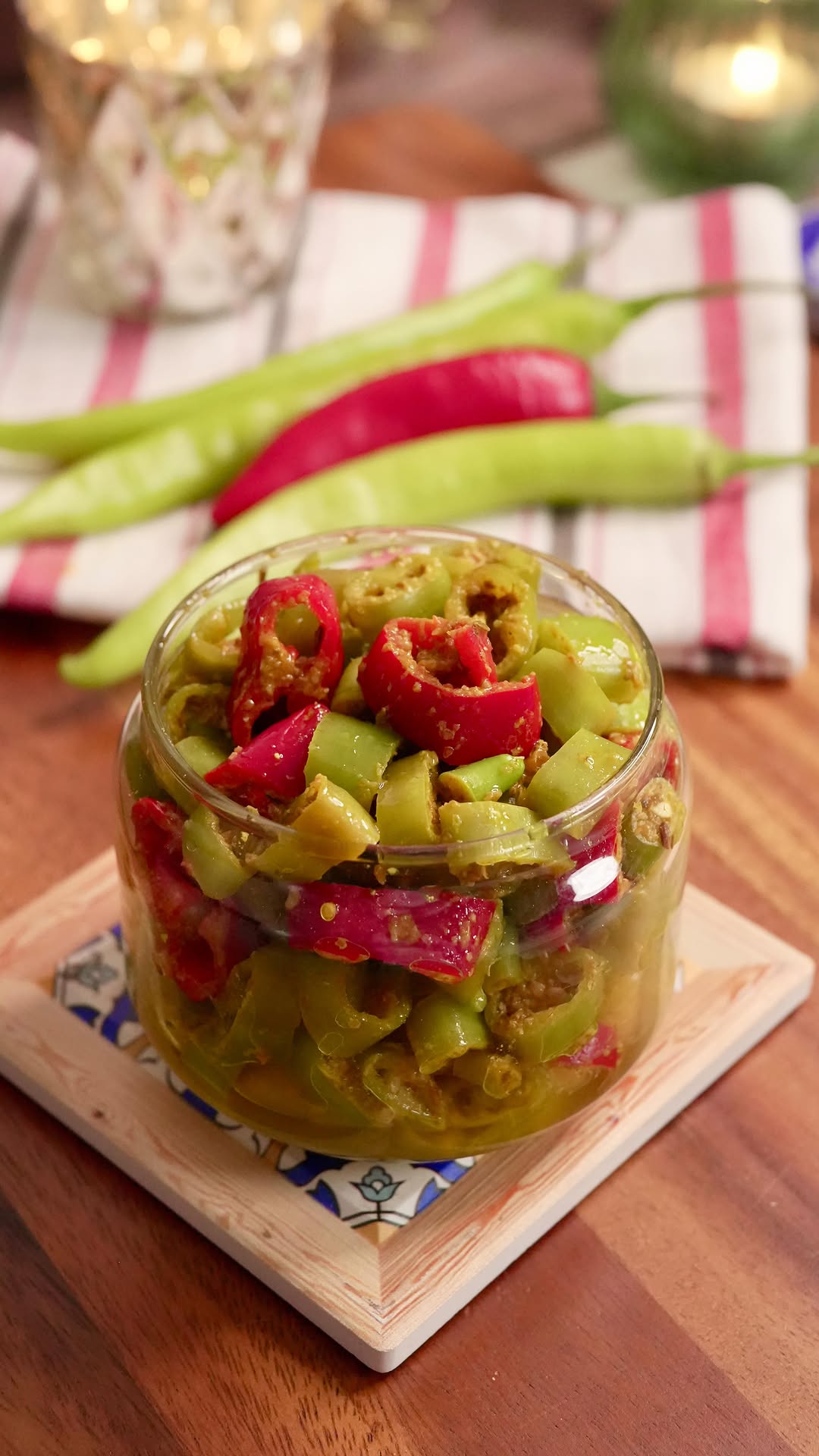 Spicy Indian Green Chili Pickle