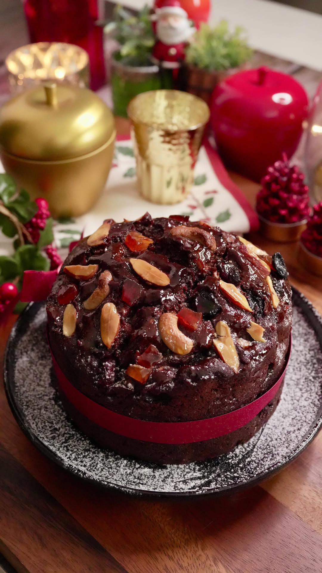 Eggless No-Alcohol Christmas Fruit Cake