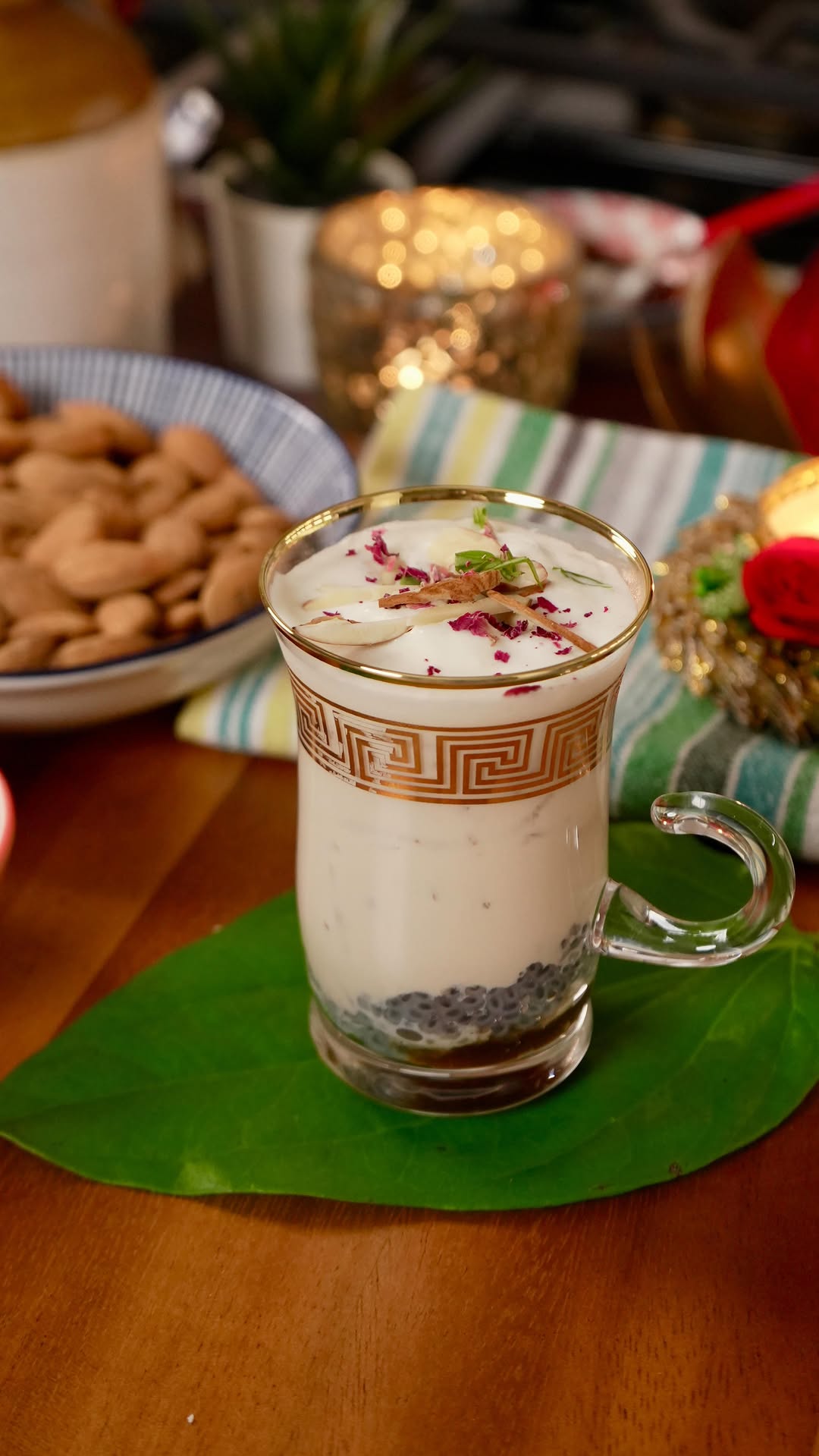Badam Gulkand Falooda Dessert