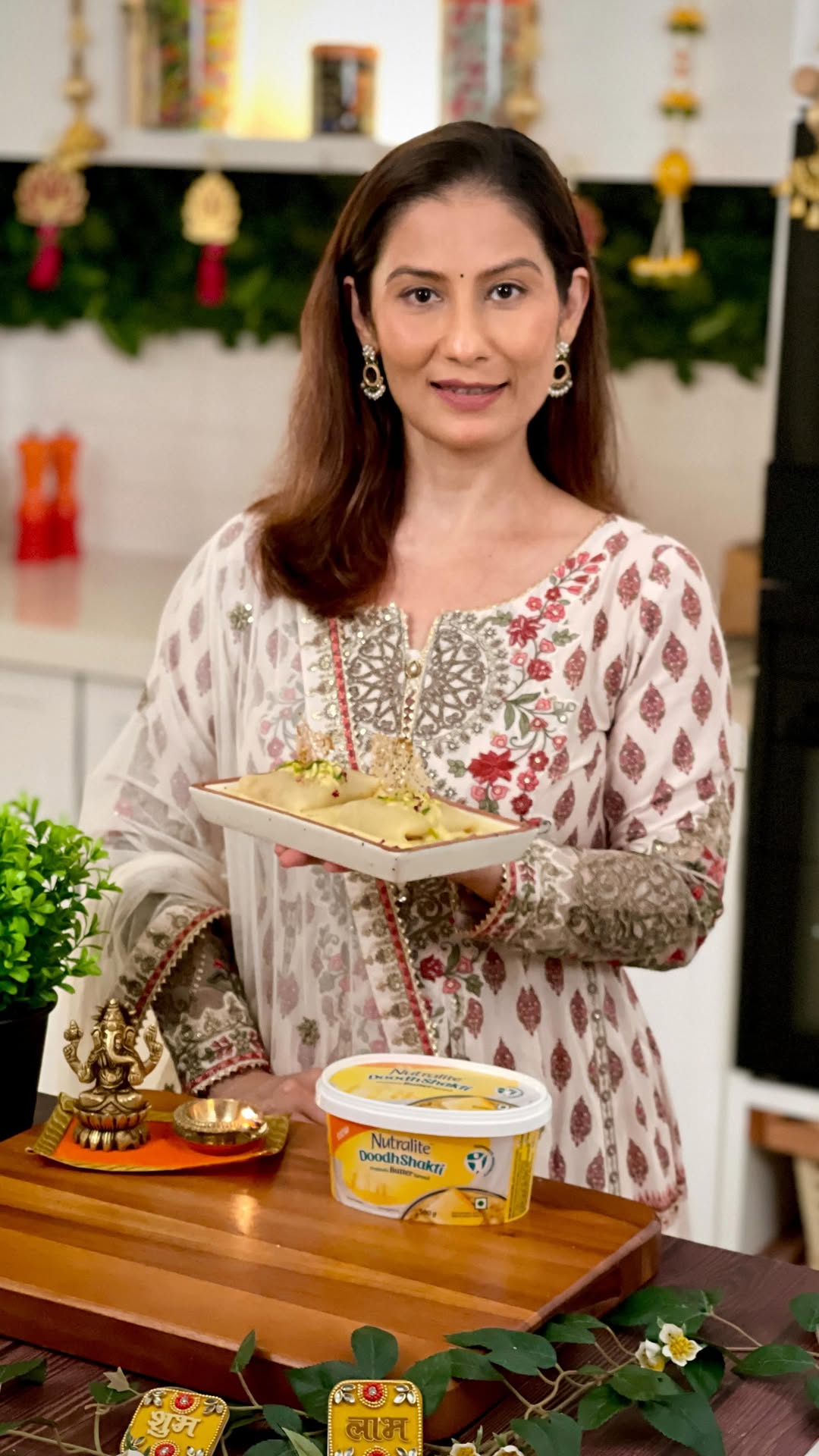Eggless Modak Crepe with Rabdi
