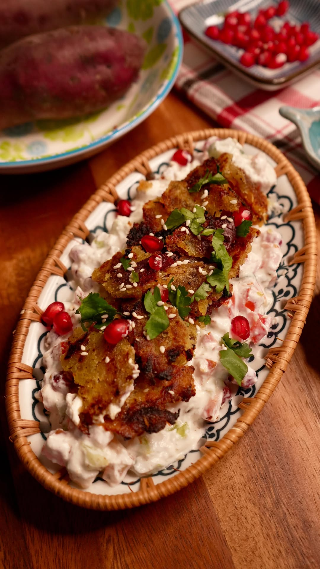 Smashed Sweet Potato Salad