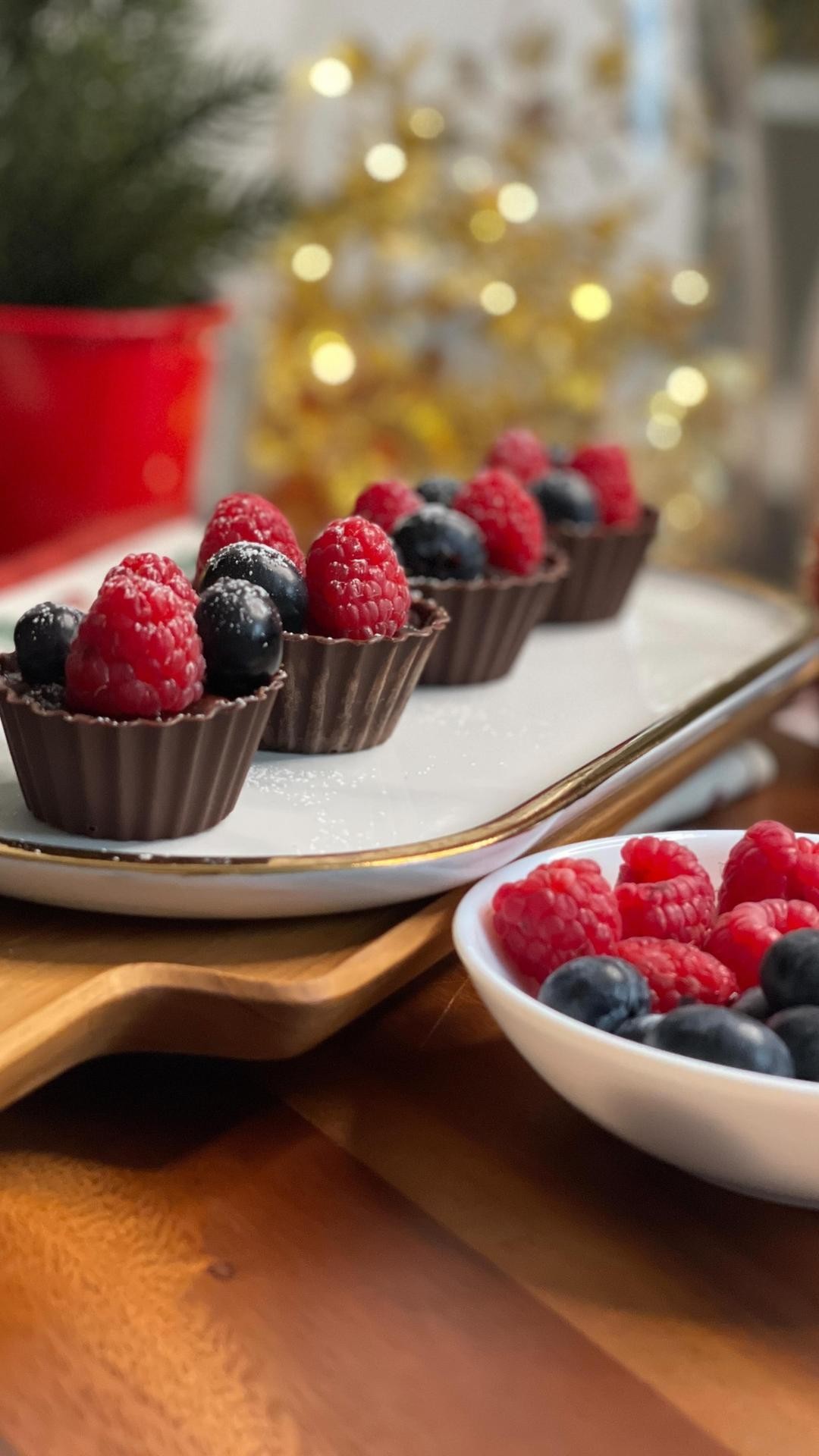 No-Bake Berry Ganache Cups