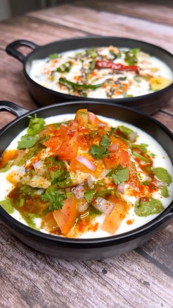 Dahi Idli and Idli Chaat Dish