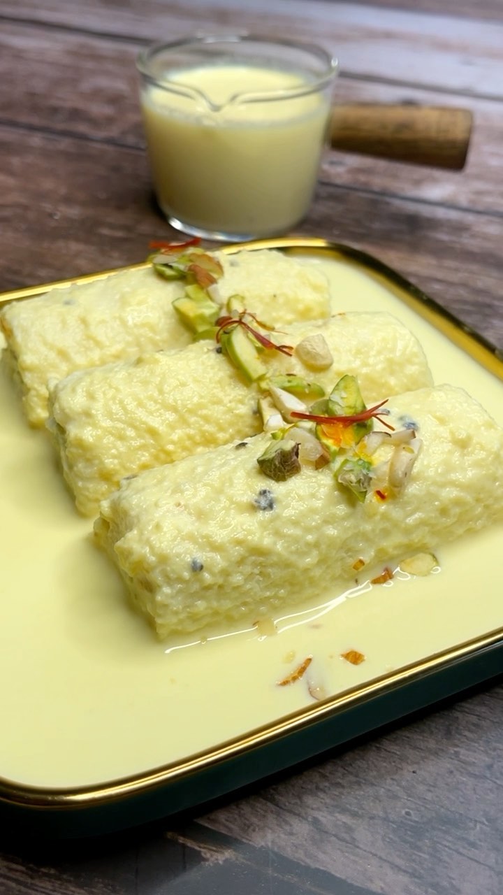 Chilled Bread Malai Rolls