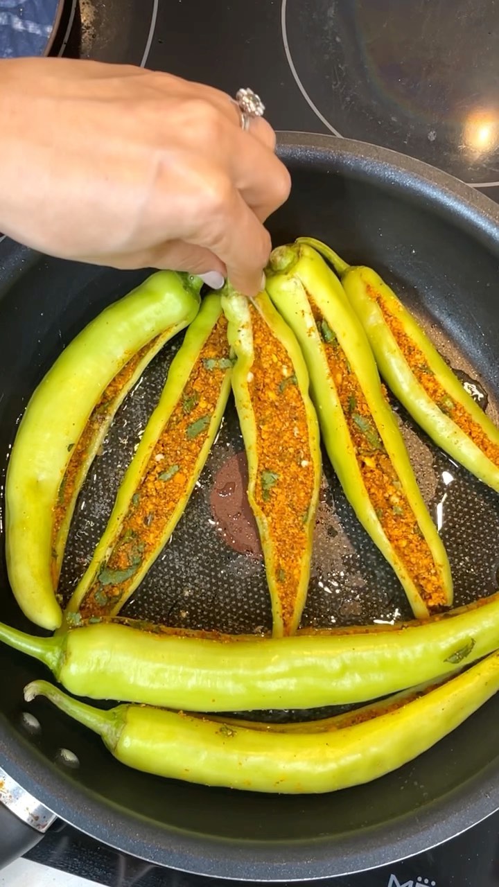 Indian Stuffed Chili Peppers