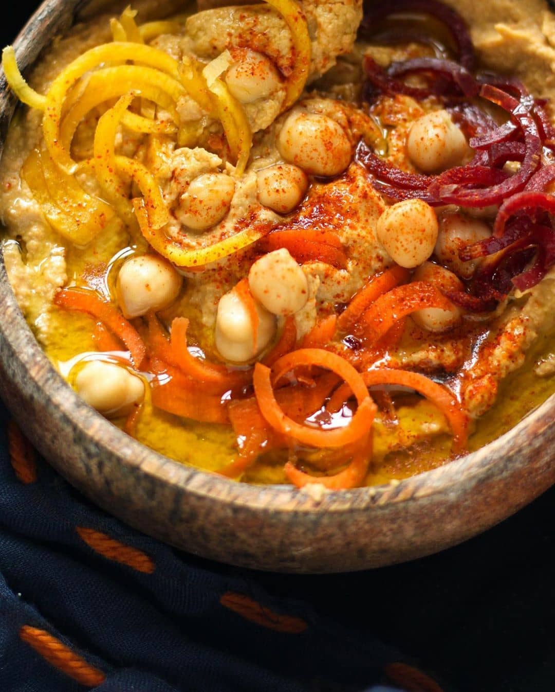 Roasted Rainbow Carrots Hummus