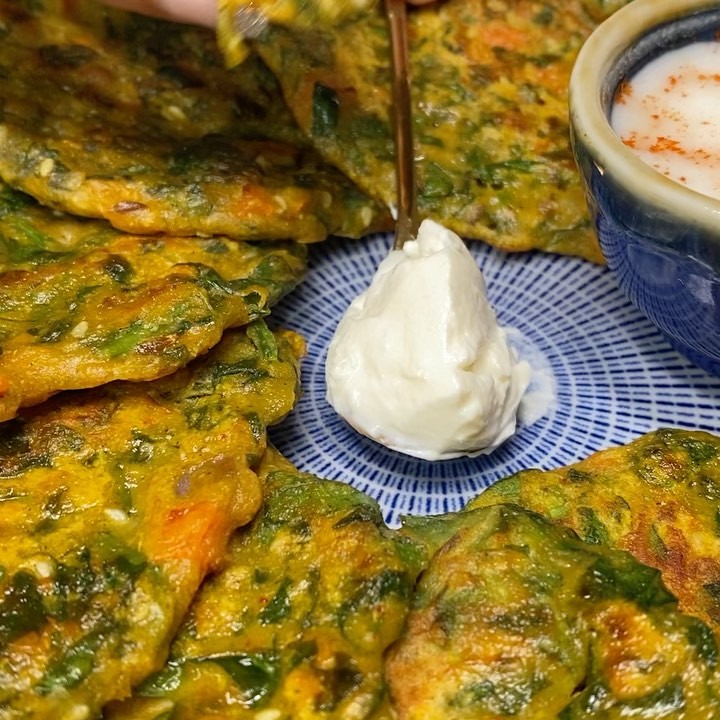 Spinach and Pearl Millet Pancake