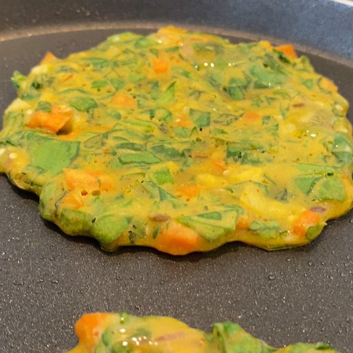 Spinach and Pearl Millet Pancake