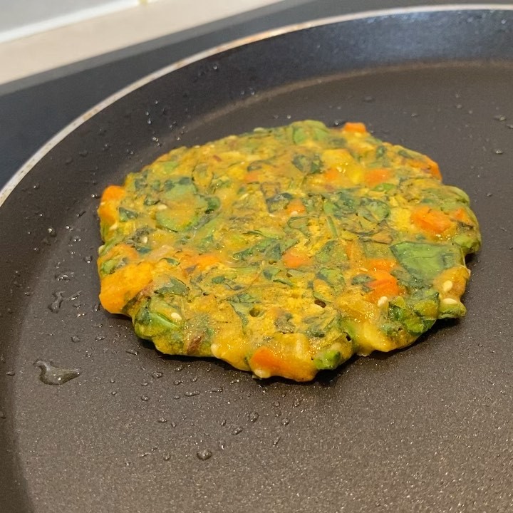 Spinach and Pearl Millet Pancake