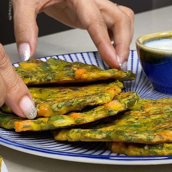 Spinach and Pearl Millet Pancake