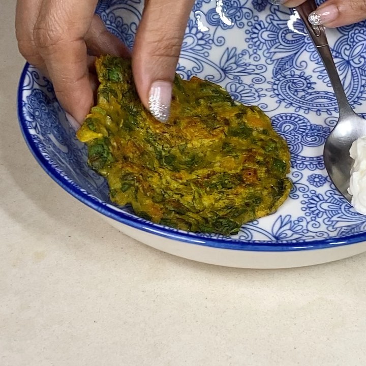 Spinach and Pearl Millet Pancake