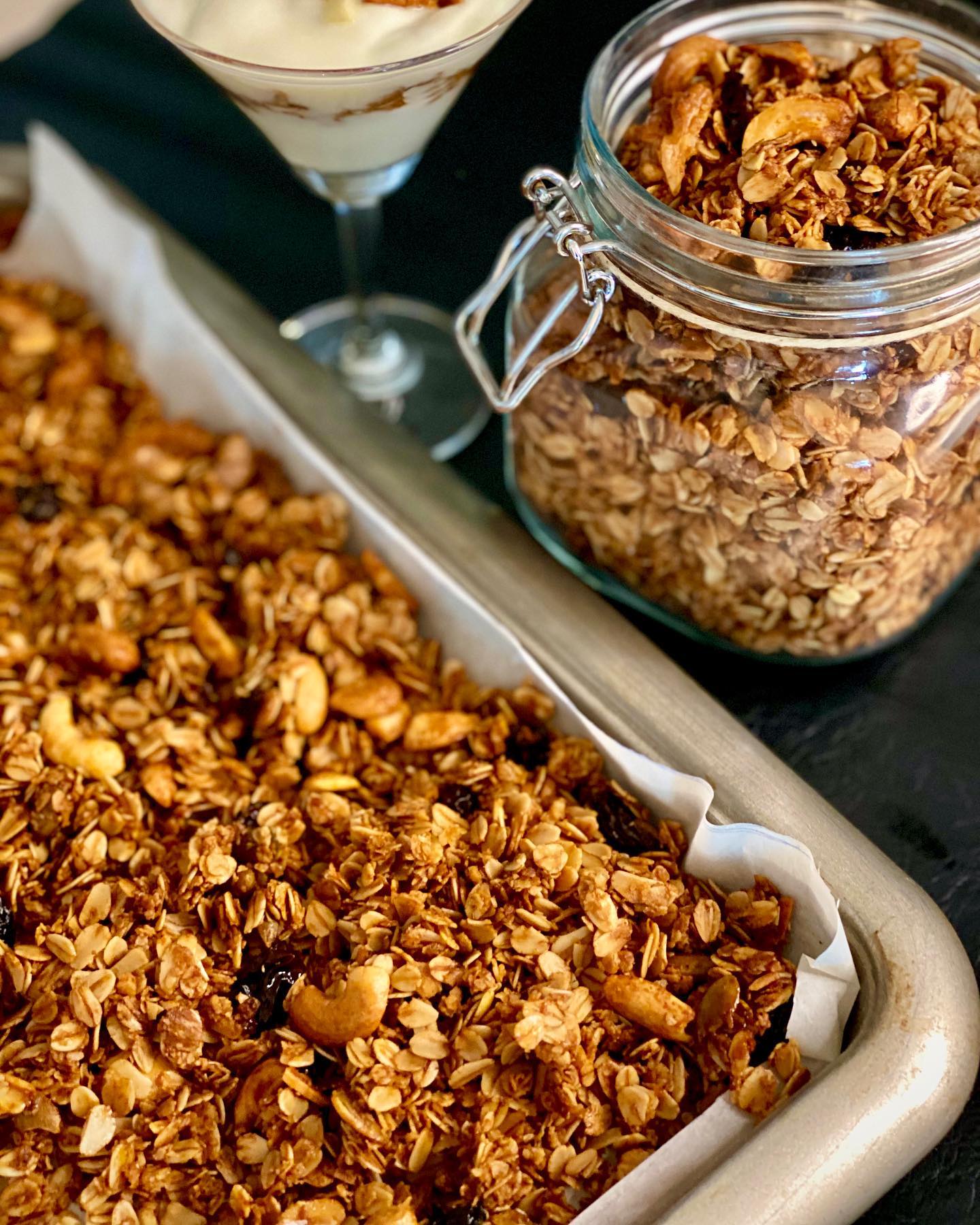 Healthy Granola and Parfait Breakfast