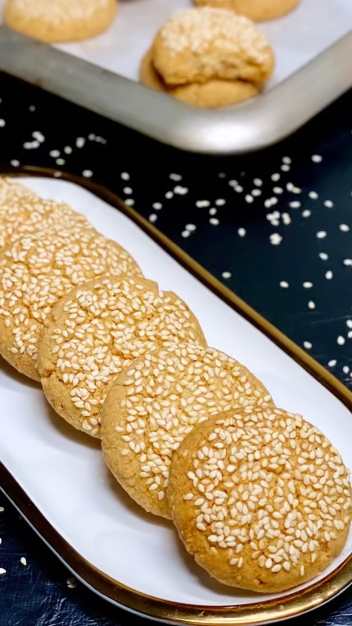 Eggless Sesame Seed Cookies