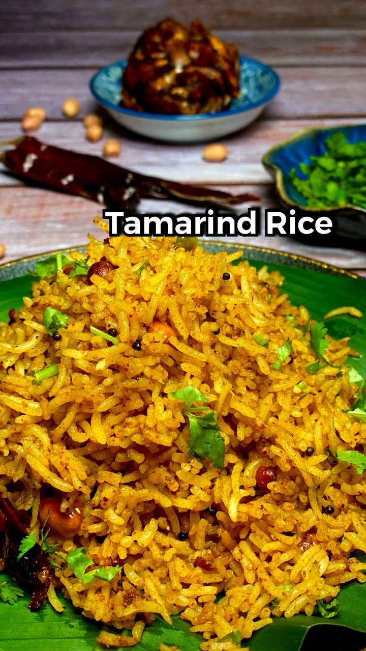South Indian Tamarind Peanuts Rice