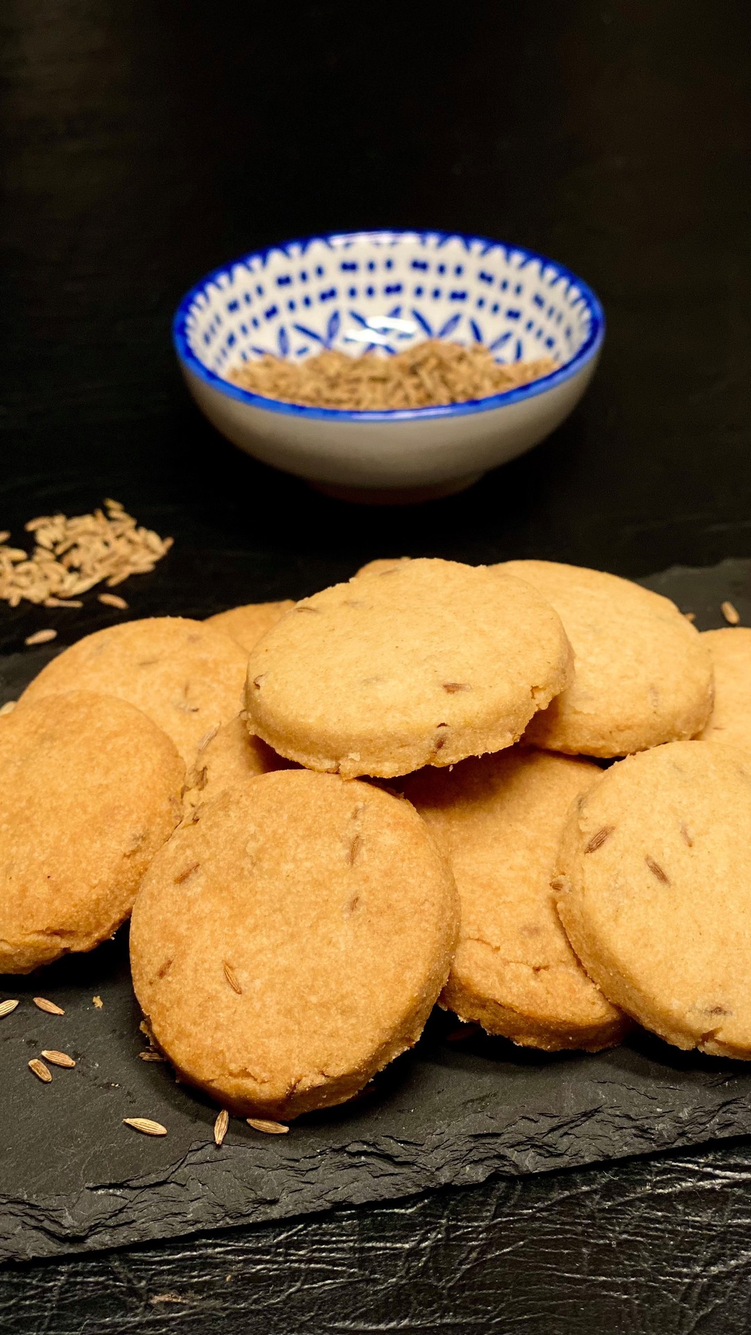 Savory Whole Wheat Cumin Cookies