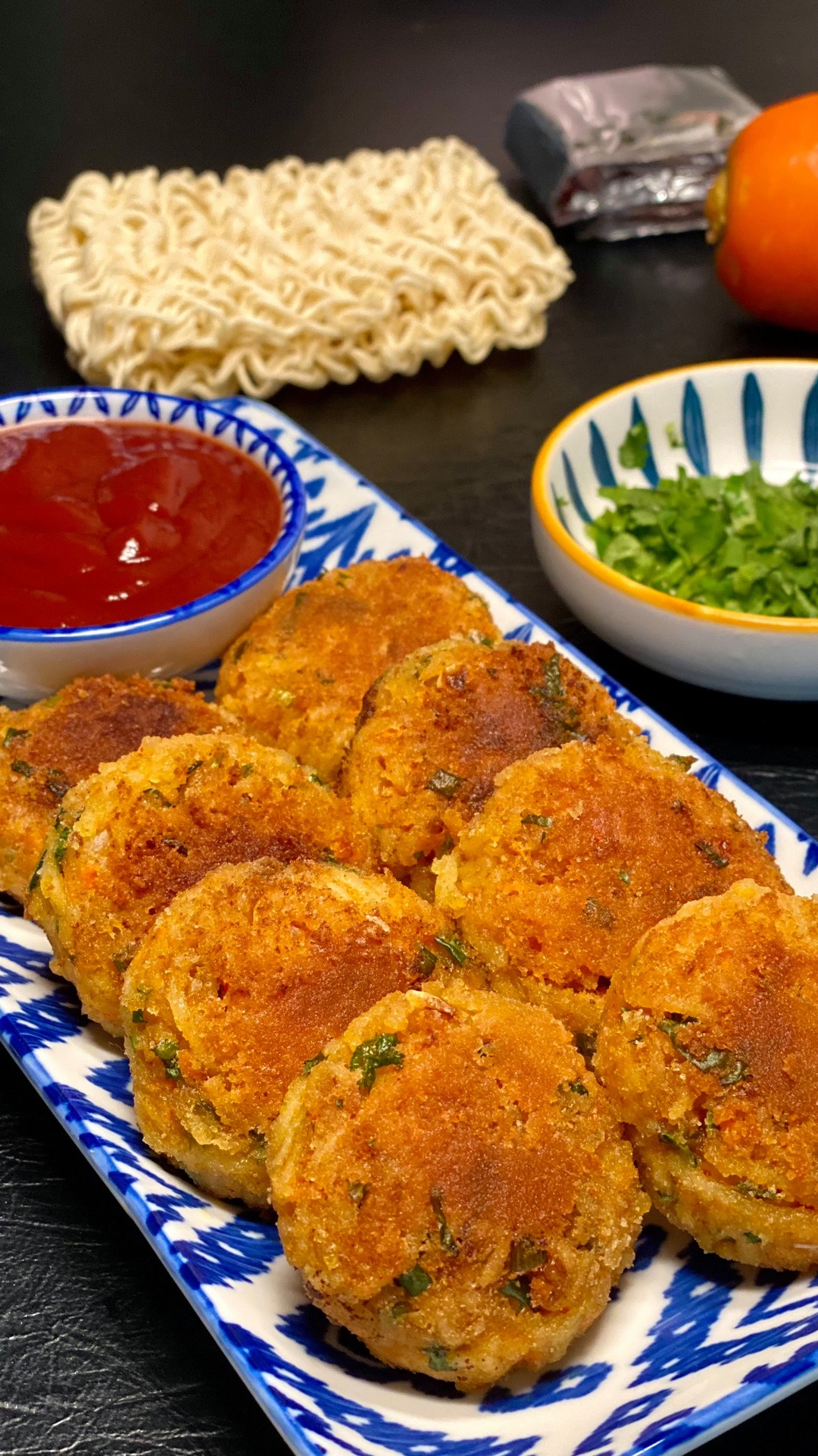 Noodles and Vegetable Patty