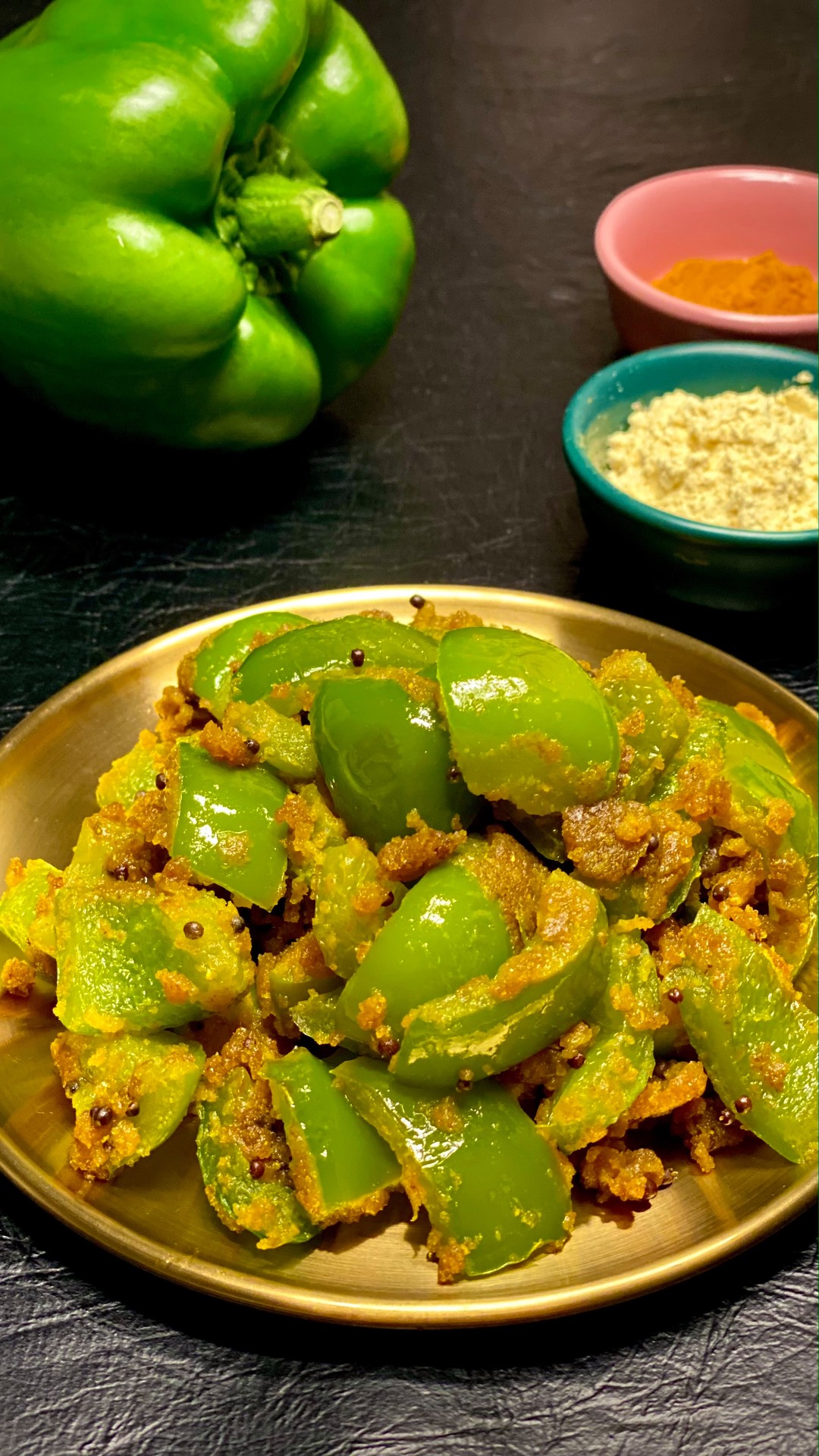Jain Capsicum Stir-Fry Dish