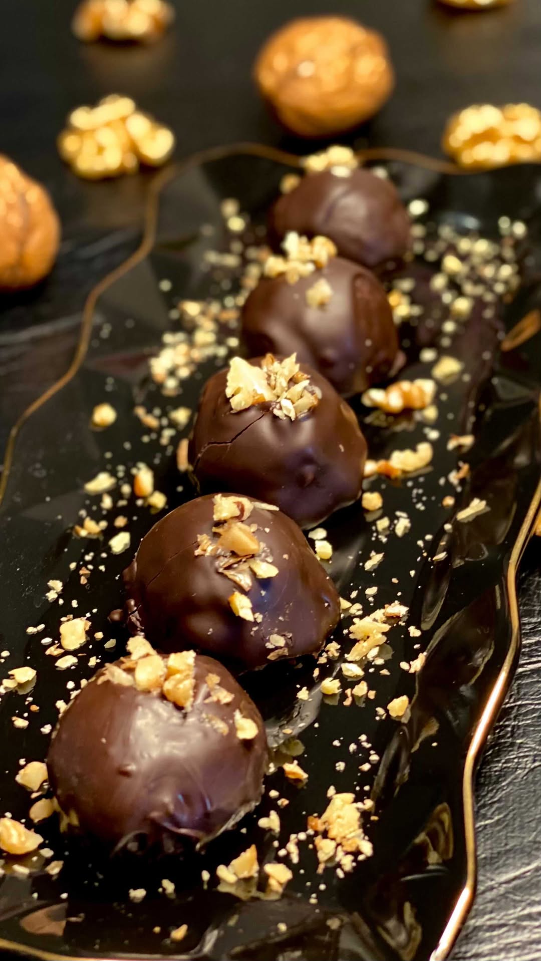 No-Bake Chocolate Walnut Balls