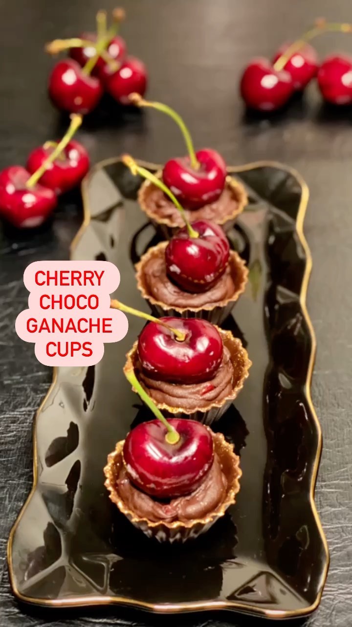 Cherry Chocolate Ganache Cups