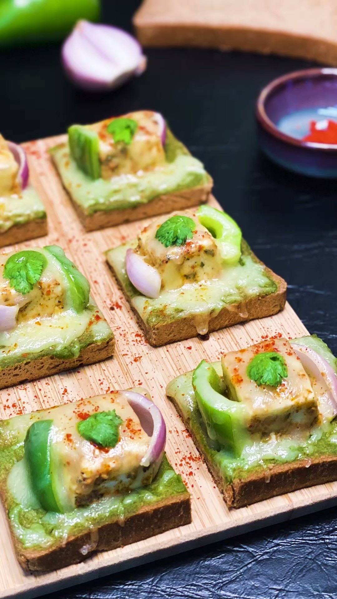 Paneer Tikka Open Sandwich