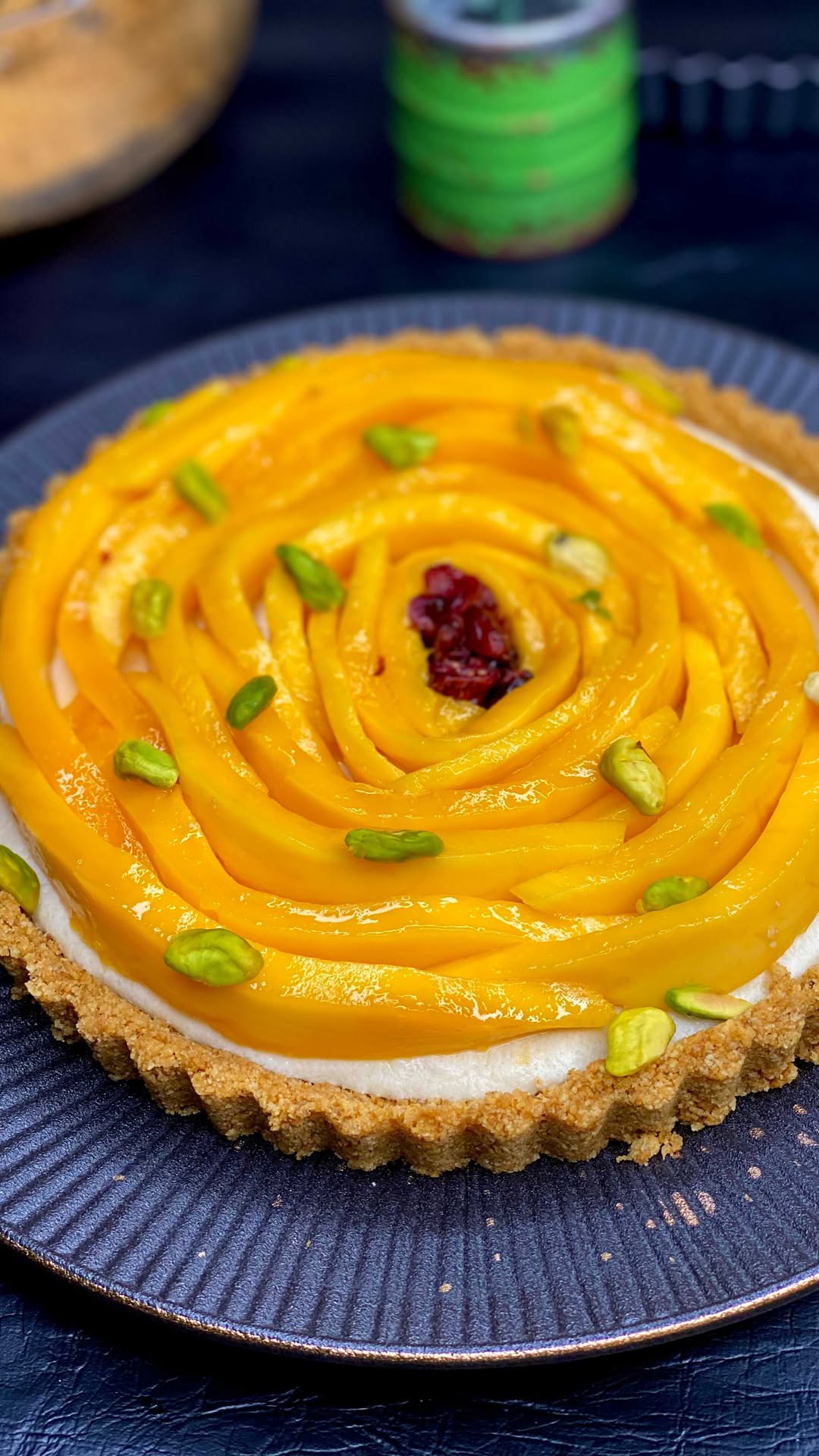 No-Bake Mango Chocolate Tart