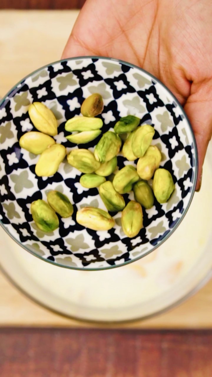 California Pistachio Fruit Custard