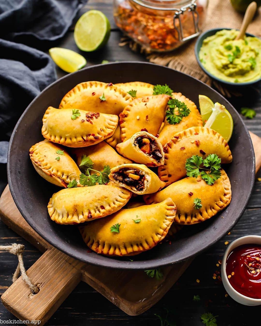 Black Bean Chilli Empanadas