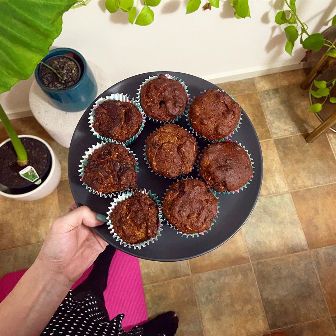 Simple Banana Protein Muffins with Nuts
