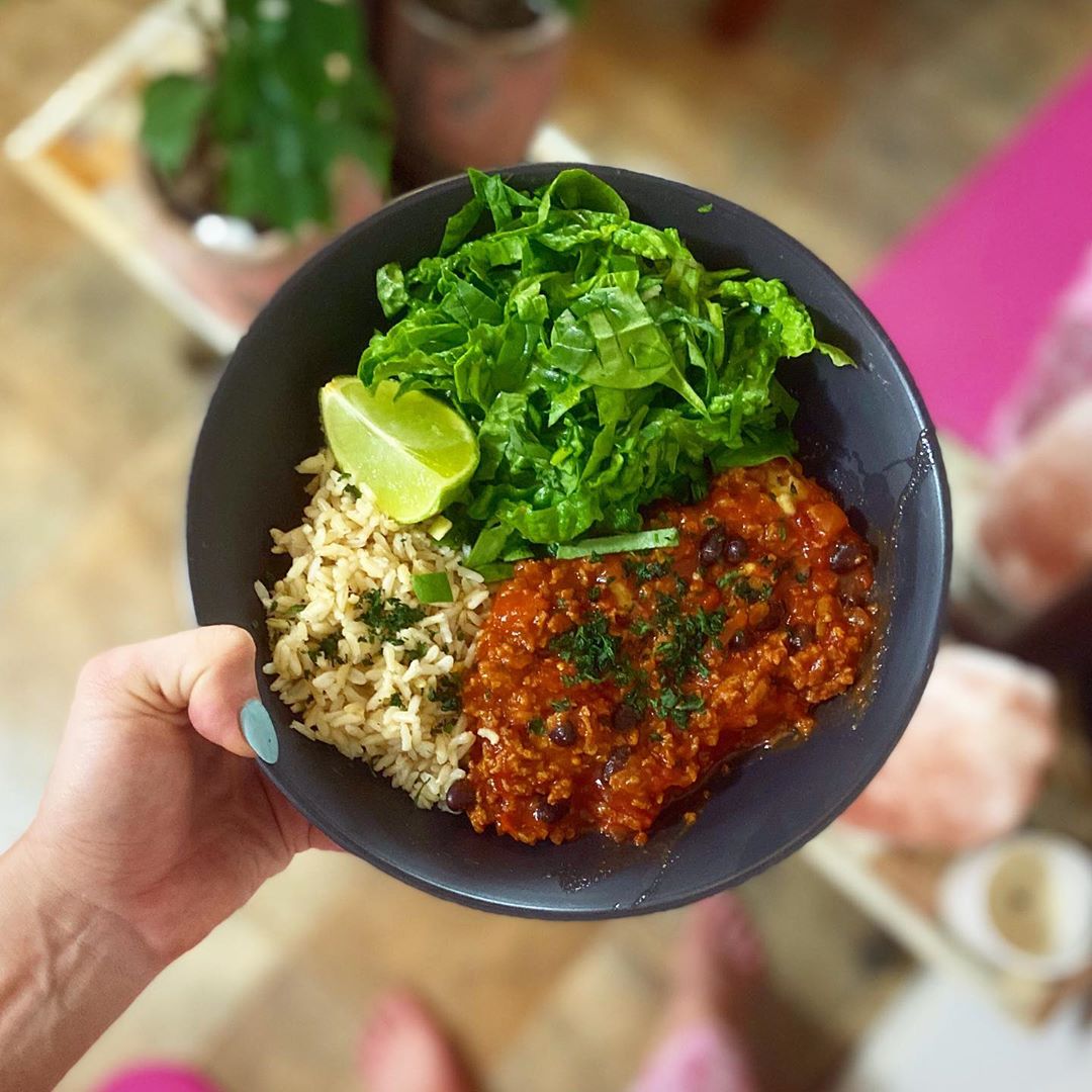 Tvp and Black Bean Chilli