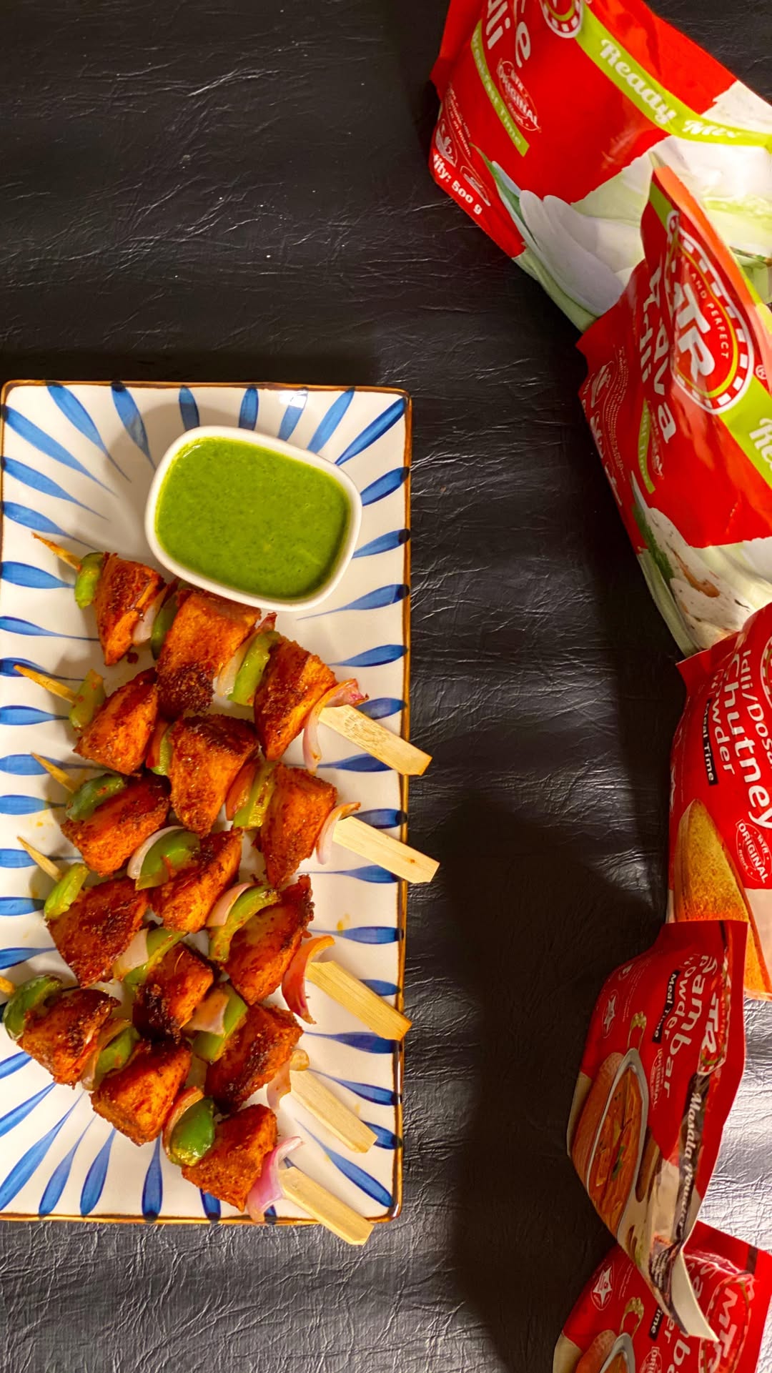 Crispy Mtr Idli Tikka Skewers