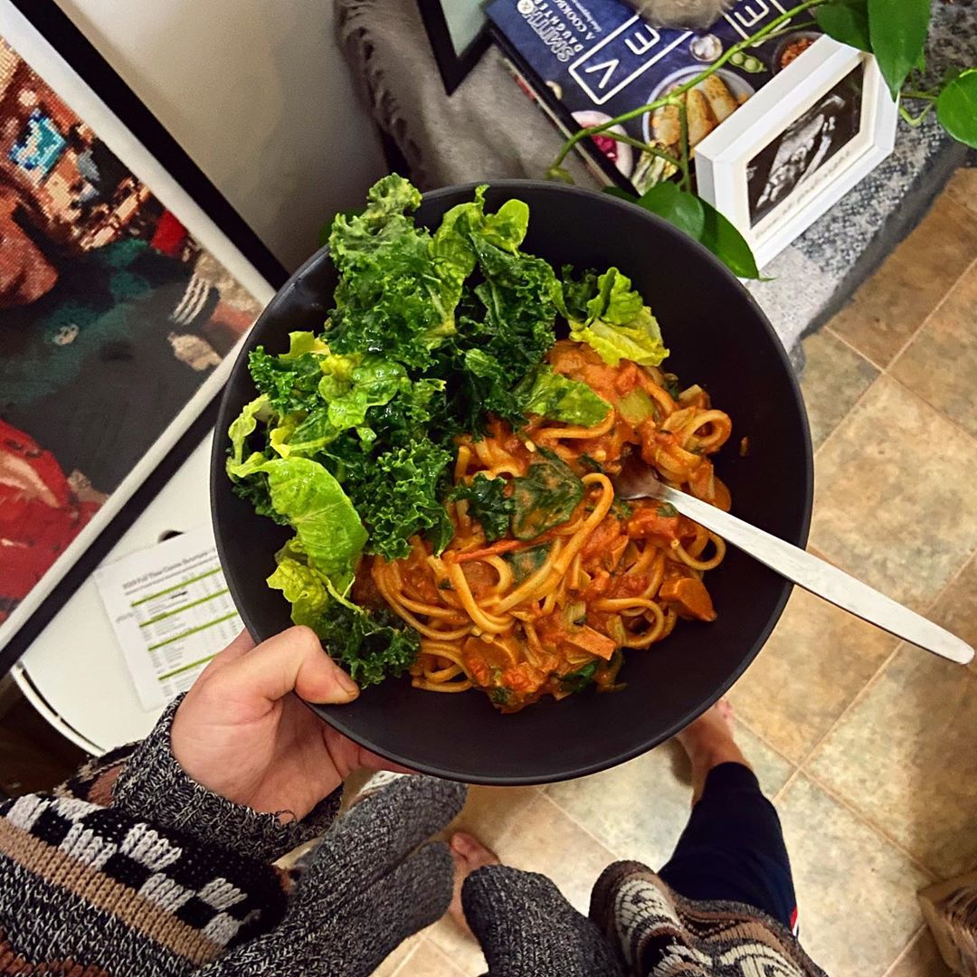 15-Minute Rose Pasta with Veggies