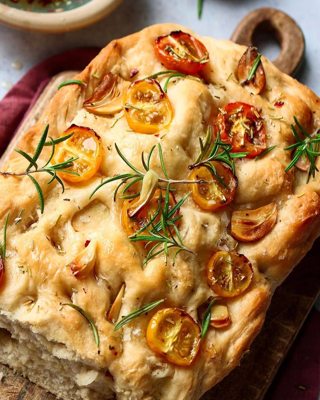 Homemade Rosemary Garlic Focaccia Bread