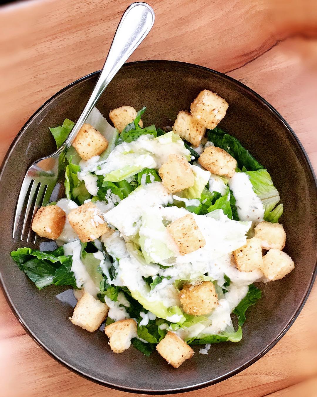 Classic Caesar Salad with Garlic Dressing