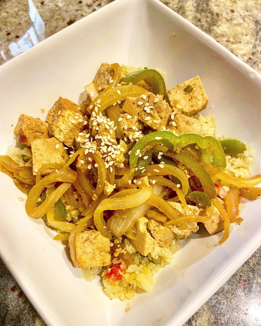 Tofu and Cauliflower Rice Stir Fry