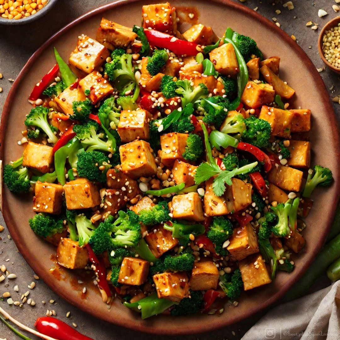 Vegan Sesame Tofu Stir-Fry