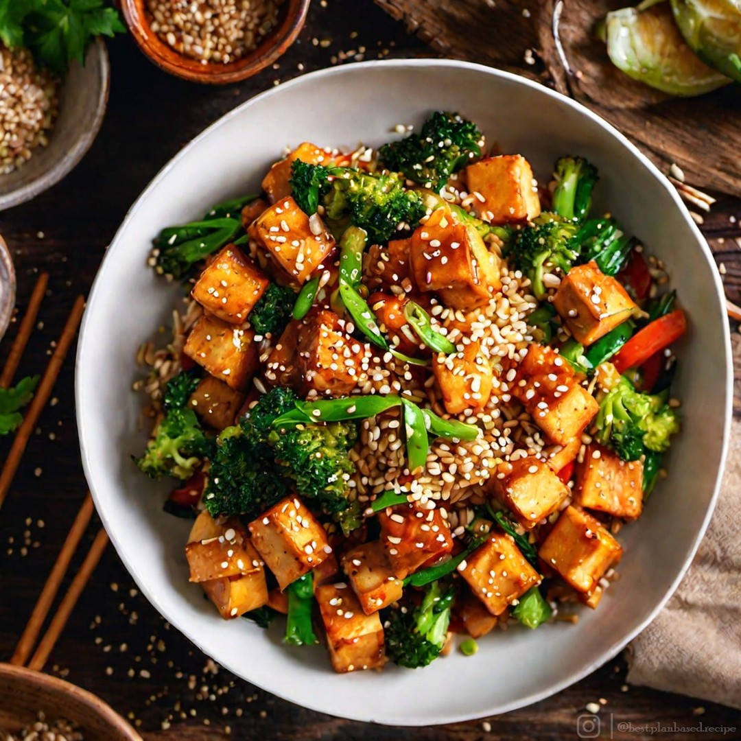 Vegan Sesame Tofu Stir-Fry