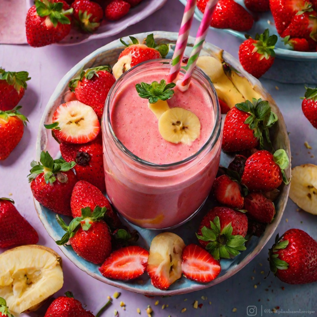 Vegan Strawberry Banana Smoothie