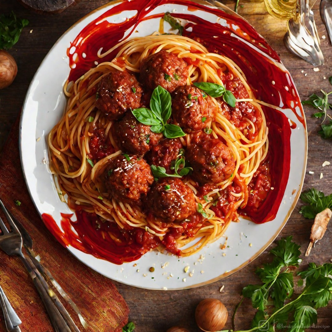 Vegan Spaghetti and Lentil Meatballs
