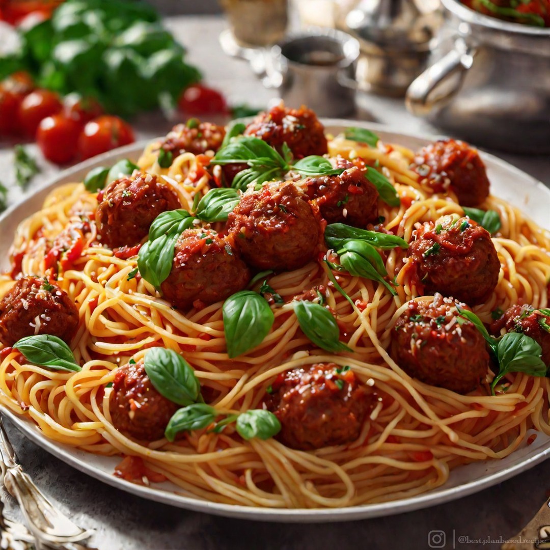 Vegan Spaghetti and Lentil Meatballs