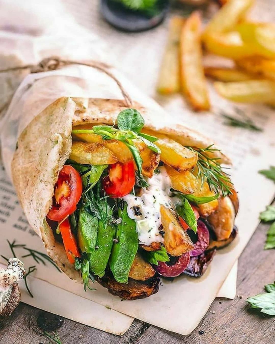 Veggie Wrap with Tzatziki Sauce