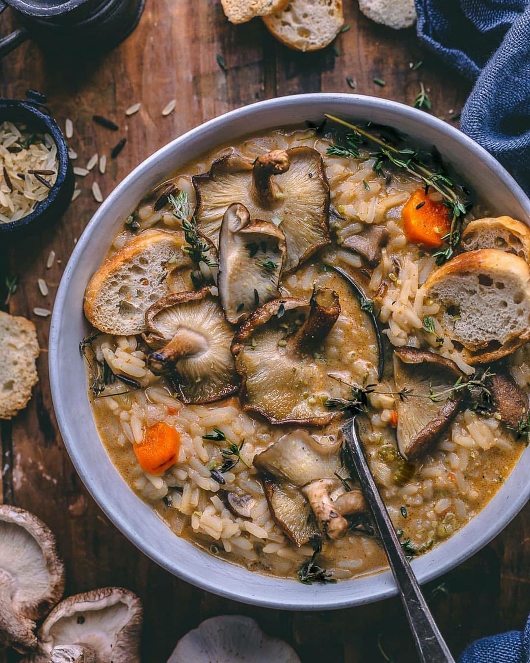 Mushroom Soup with Wild Rice