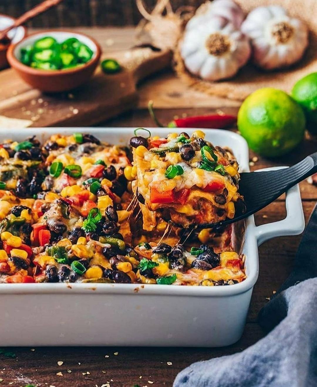 Vegan Mexican Tortilla Casserole
