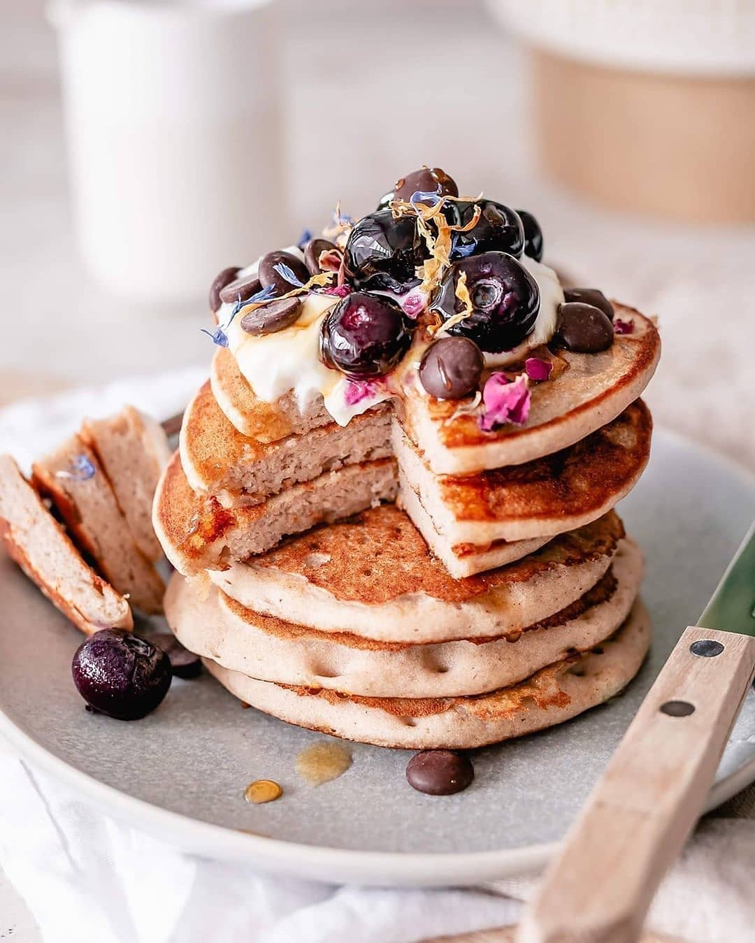 Vegan Banana Buckwheat Pancakes
