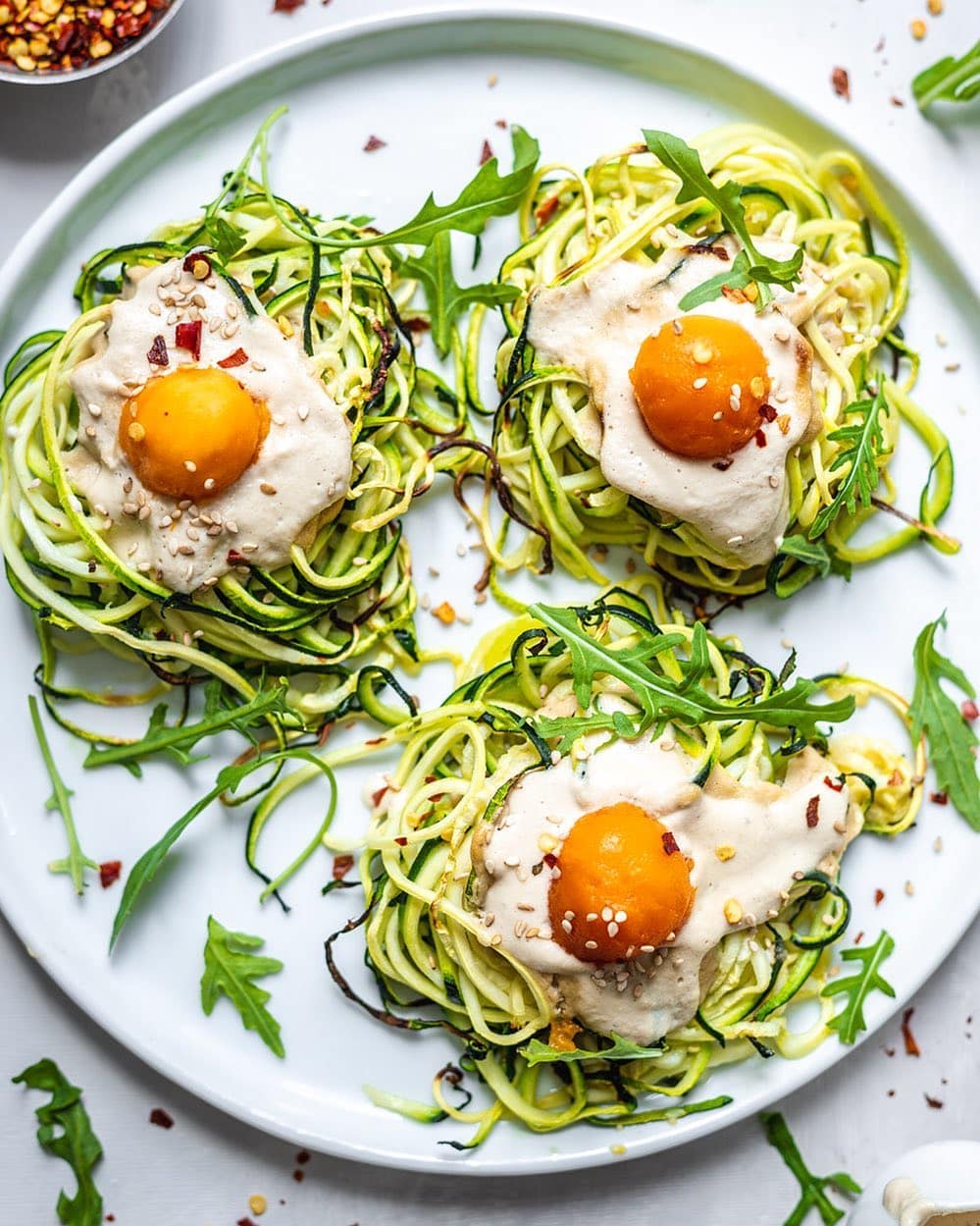 Vegan Zucchini Egg Nests