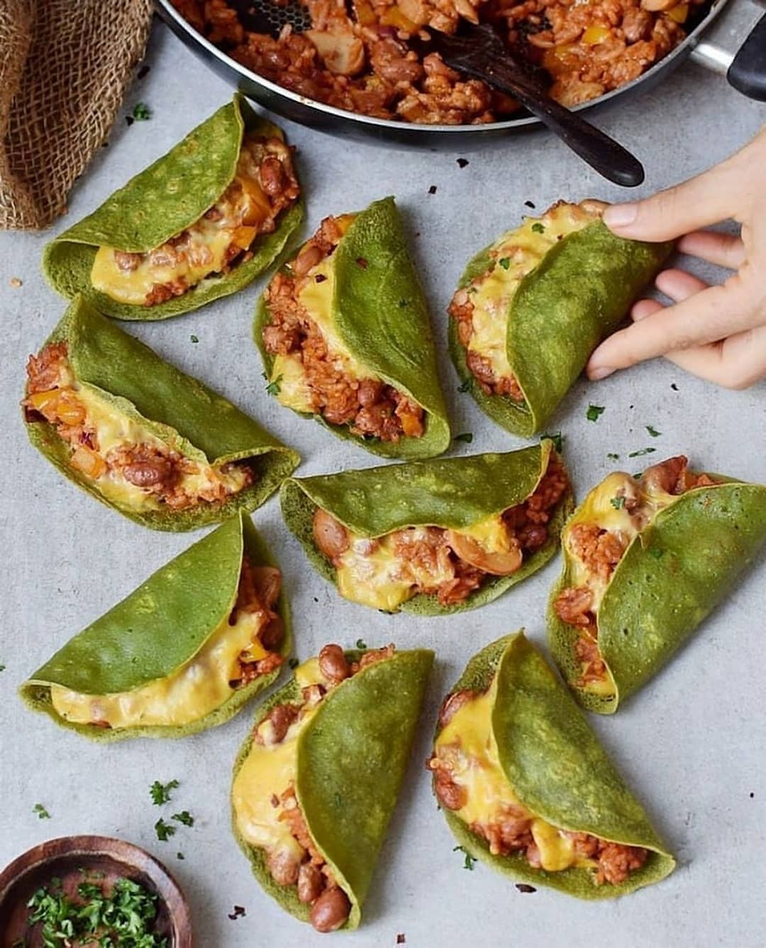 Oven-Baked Vegan Spinach Tacos