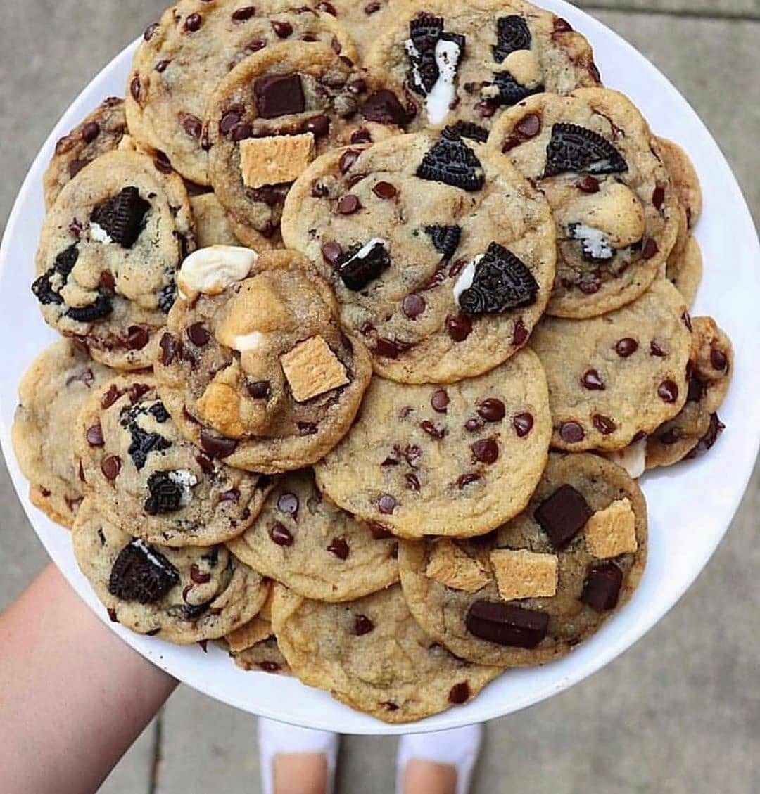 Vegan Oreo and S'mores Chocolate Chip Cookies