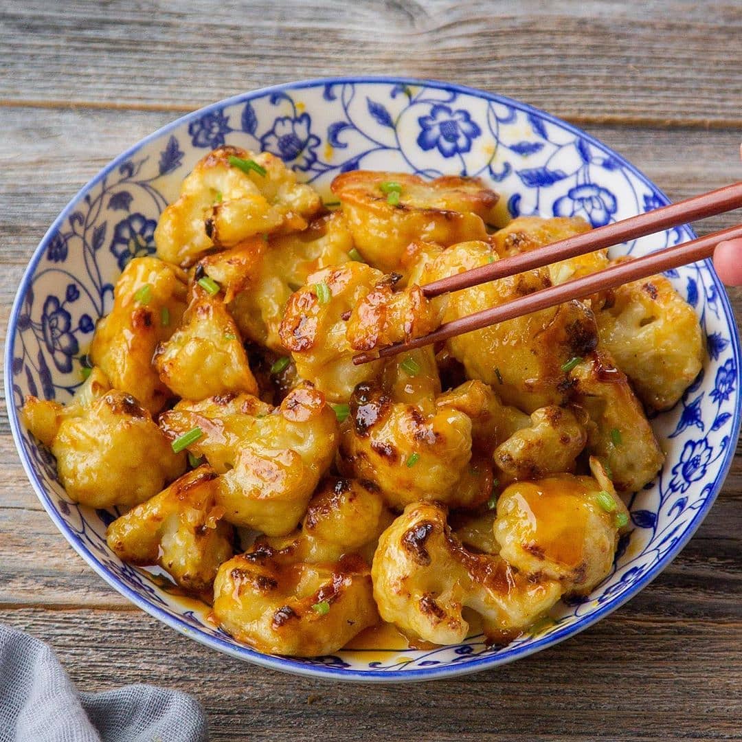 Baked Orange Cauliflower Bites