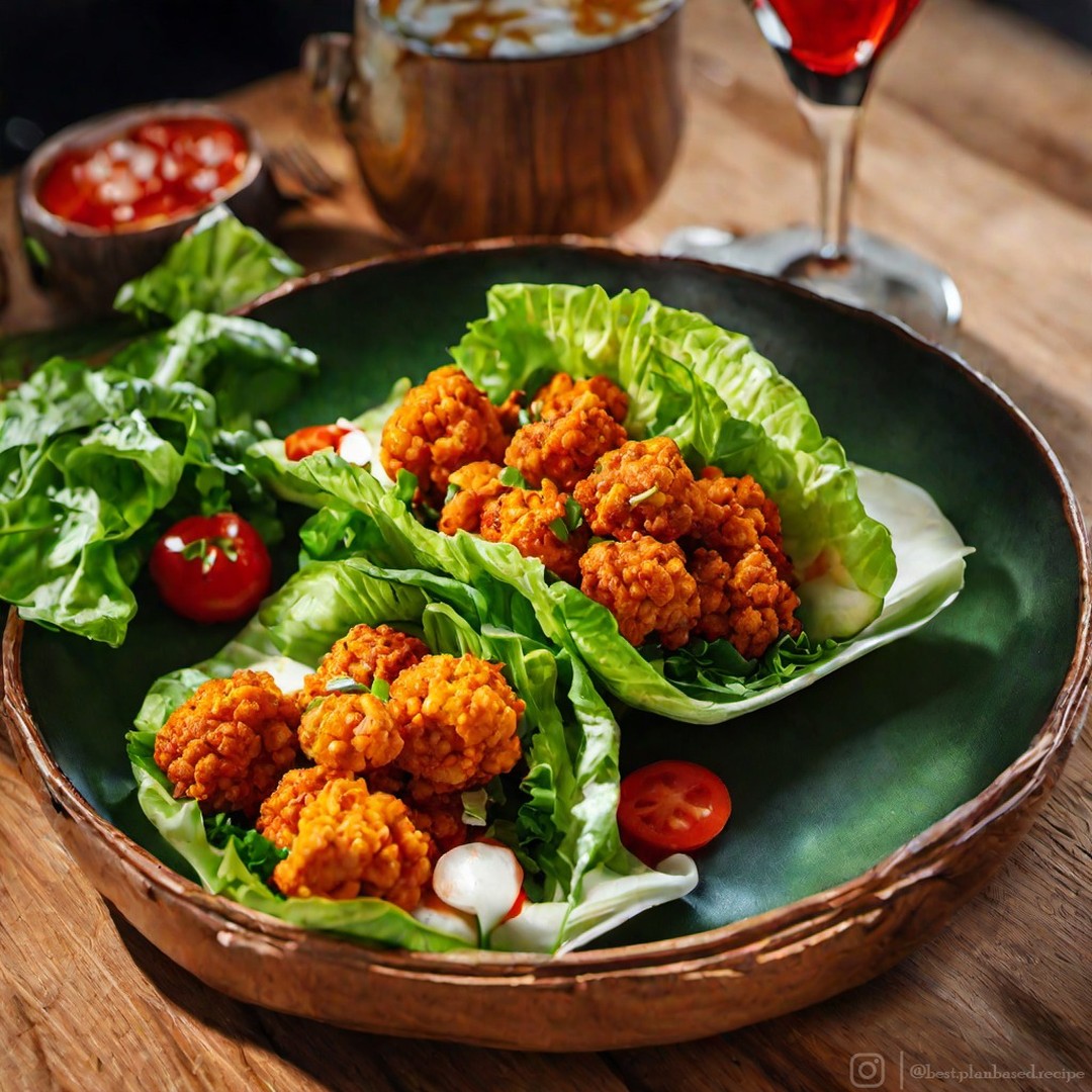Vegan Buffalo Cauliflower Wraps
